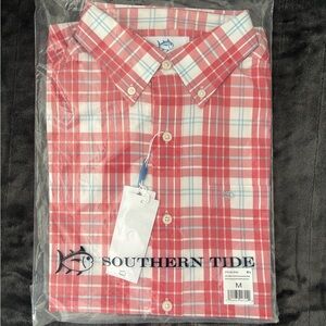 Southern Tide Seaglade Plaid Heather Intercoastal Long Sleeve Sport Shirt